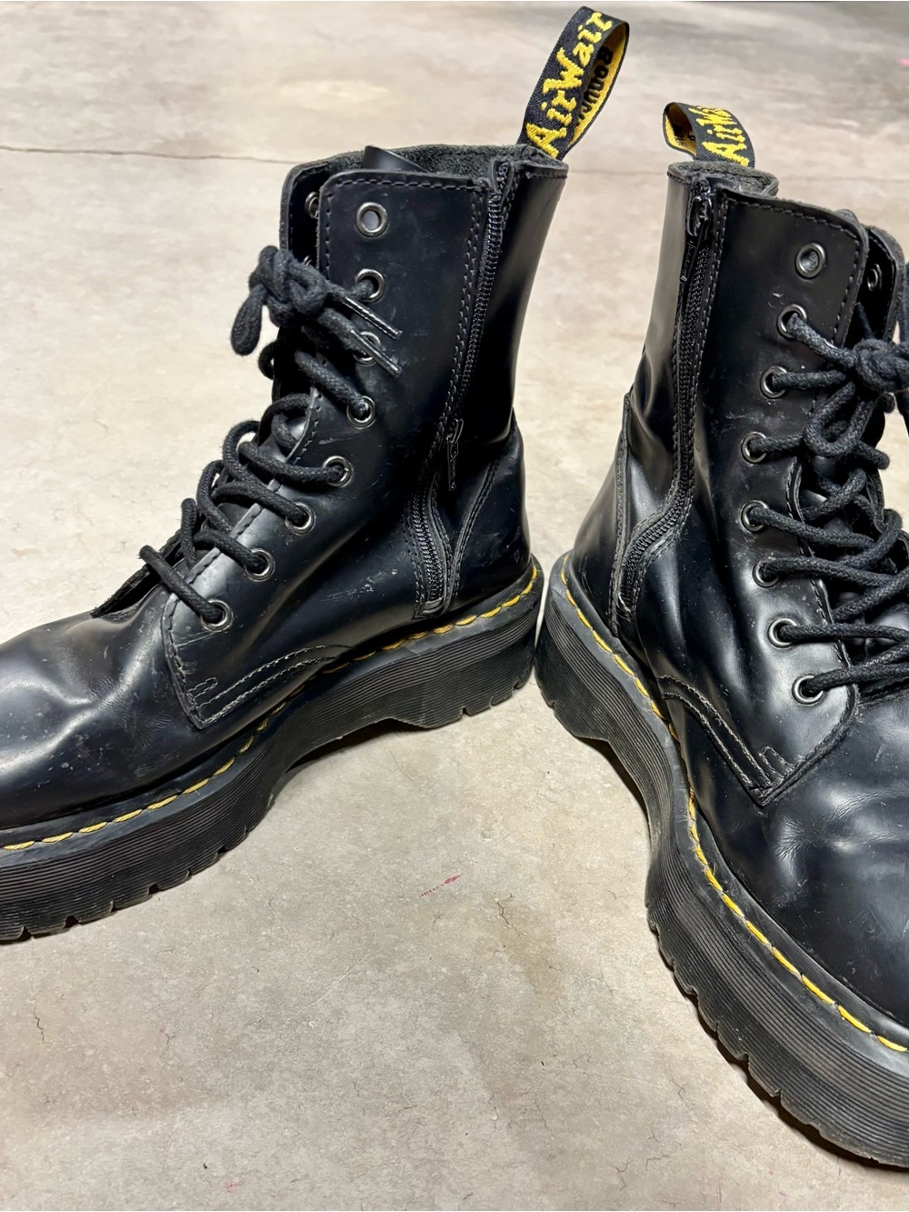 Dr. Marten’s Jadon Smooth Leather Platform Combat Boots - Picture 4 of 15